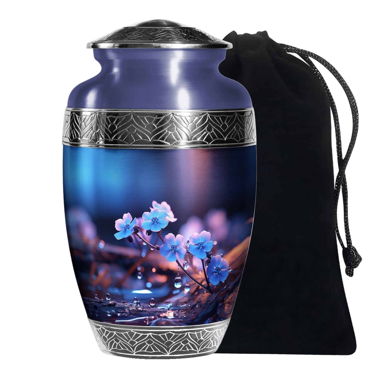 Lily Blossom Cremation Urn - Elegant Funeral Urn For Human Ashes