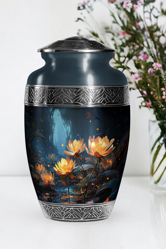 Elegant Lily Urn For Human Ashes - Large Cremation Urn