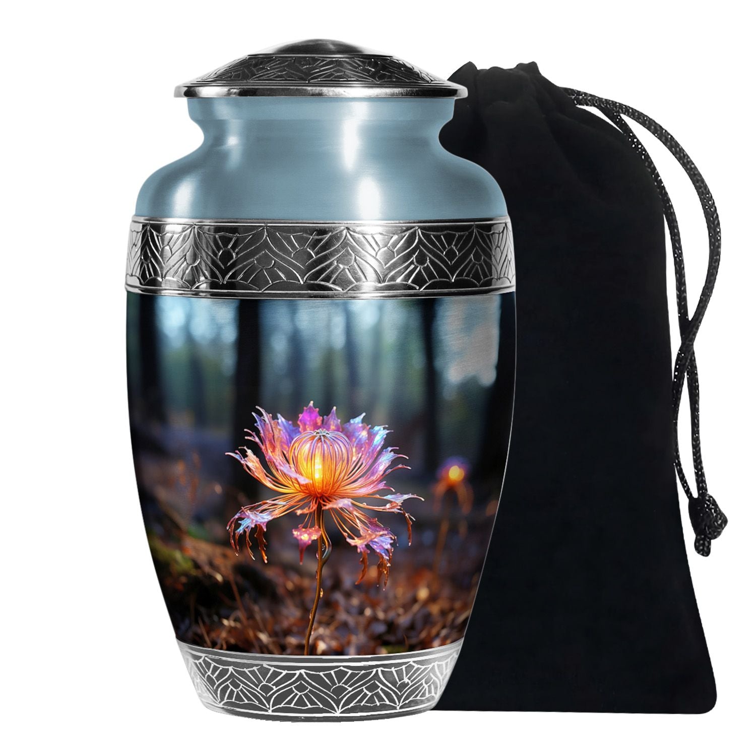 Mystic Floral Cremation Urn - Elegant Memorial Urn For Ashes