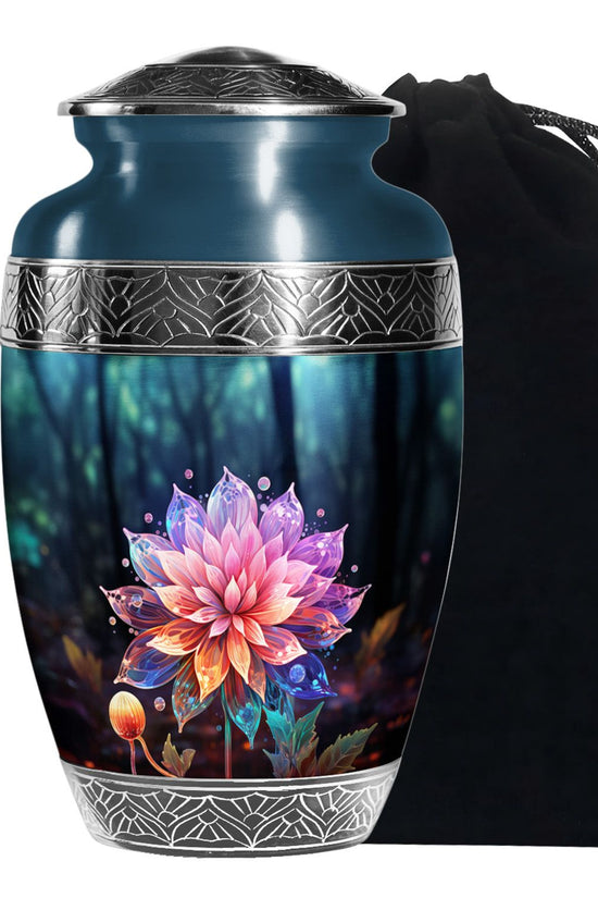 Lotus Flower Cremation Urn - Artistic Memorial Urn For Human Ashes