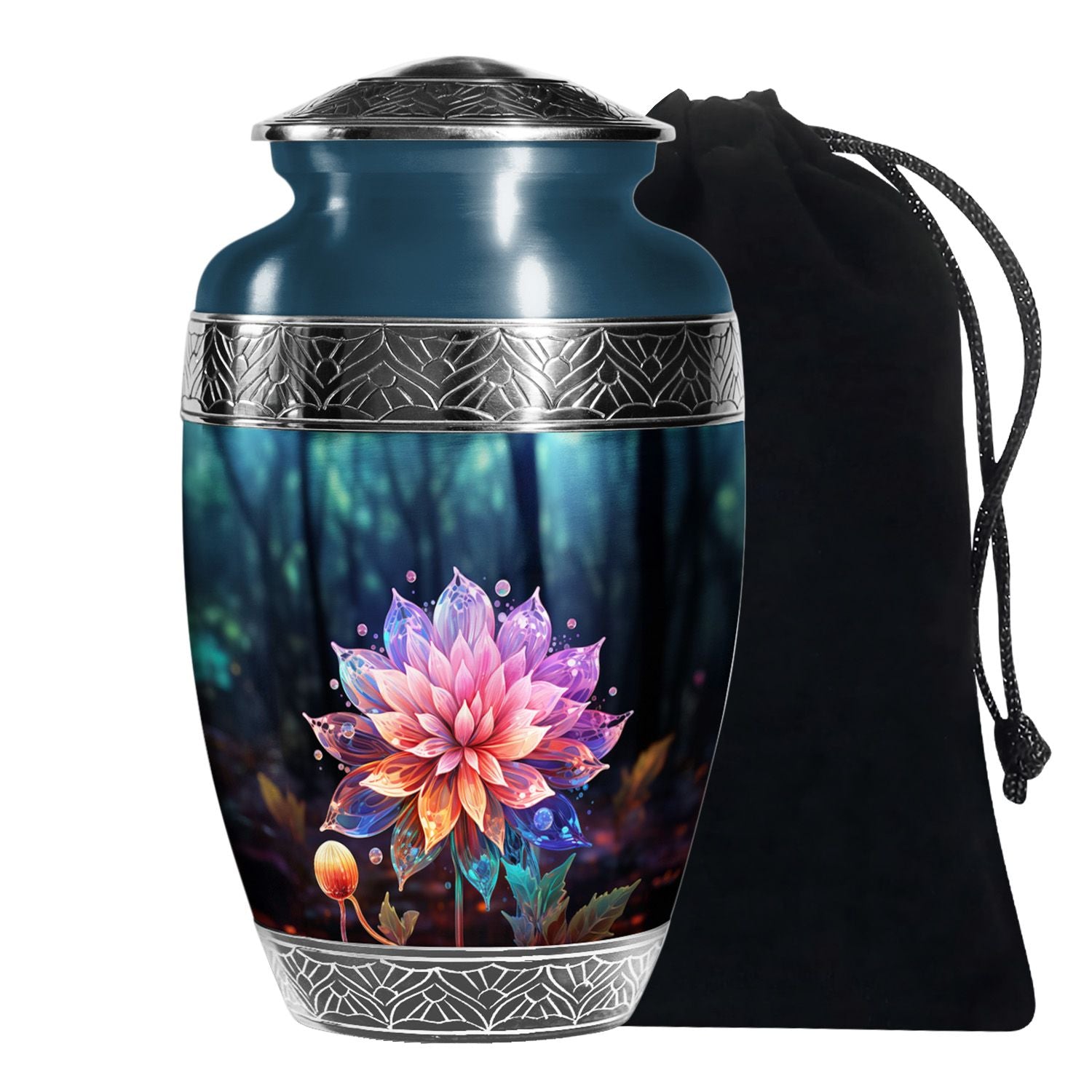 Lotus Flower Cremation Urn - Artistic Memorial Urn For Human Ashes