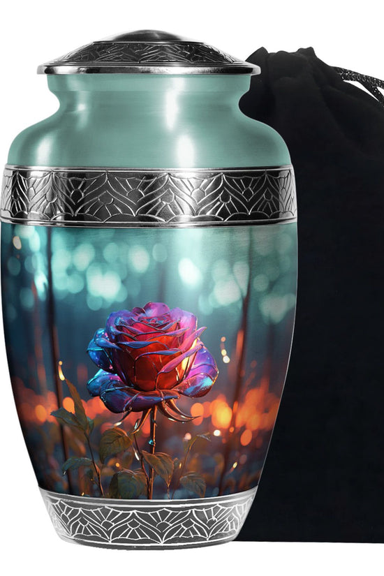 Luxury Rose Funeral Urn - Premium Cremation Urn For Burial