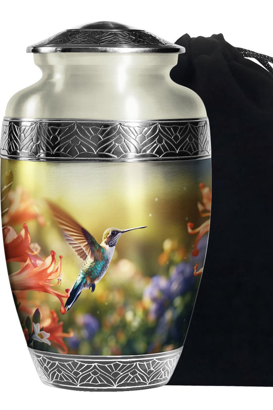 Hummingbird Theme Cremation Urn - Beautiful Memorial Urn For Loved Ones