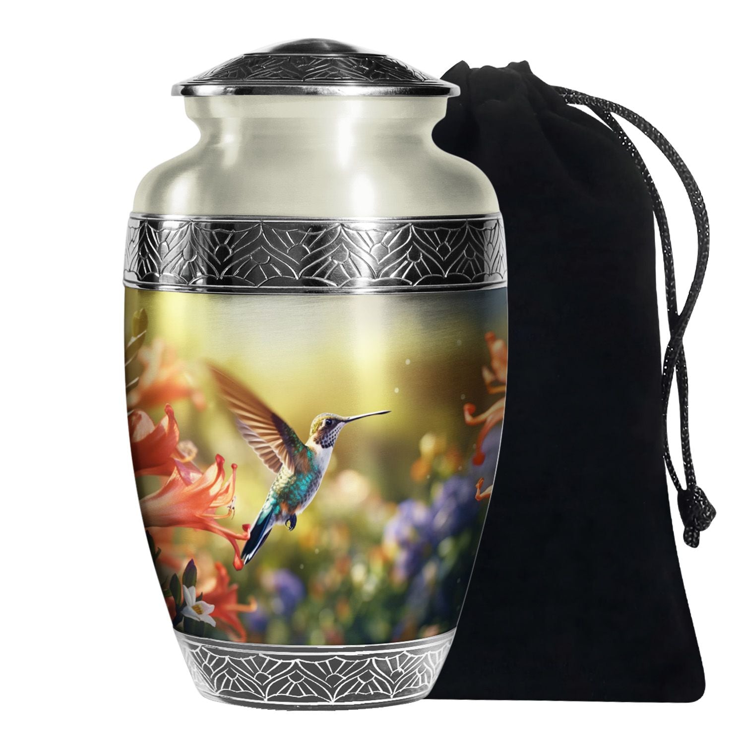 Hummingbird Theme Cremation Urn - Beautiful Memorial Urn For Loved Ones