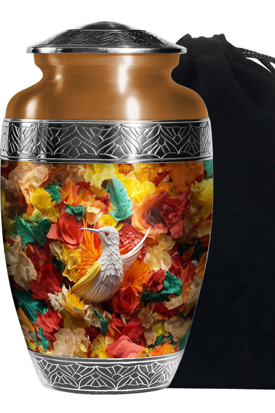 Classic Hummingbird Funeral Urn - Artistic Cremation Urn For Adult Ashes