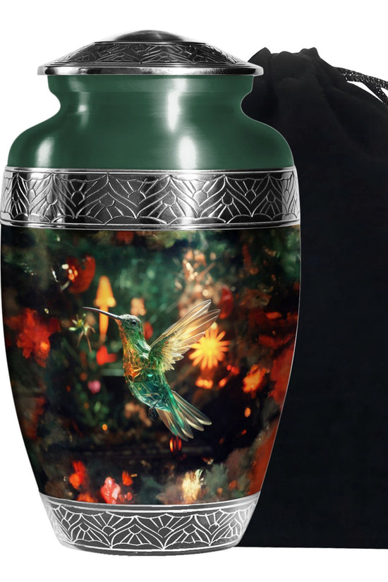 Crystal Hummingbird Memorial Urn - Premium Cremation Urn For Human Ashes