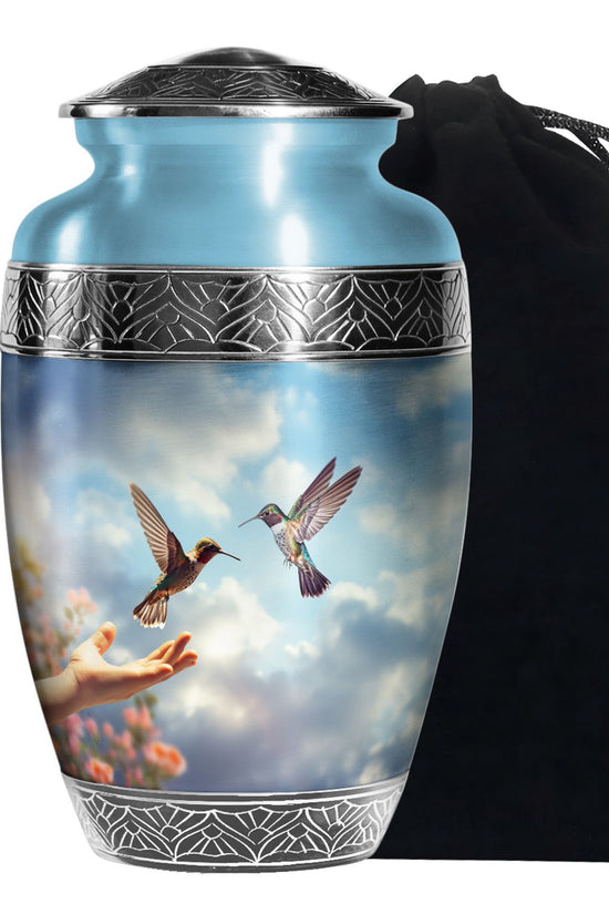 Couple Hummingbird Cremation Urn - Elegent Memorial Urn For Loved Ones