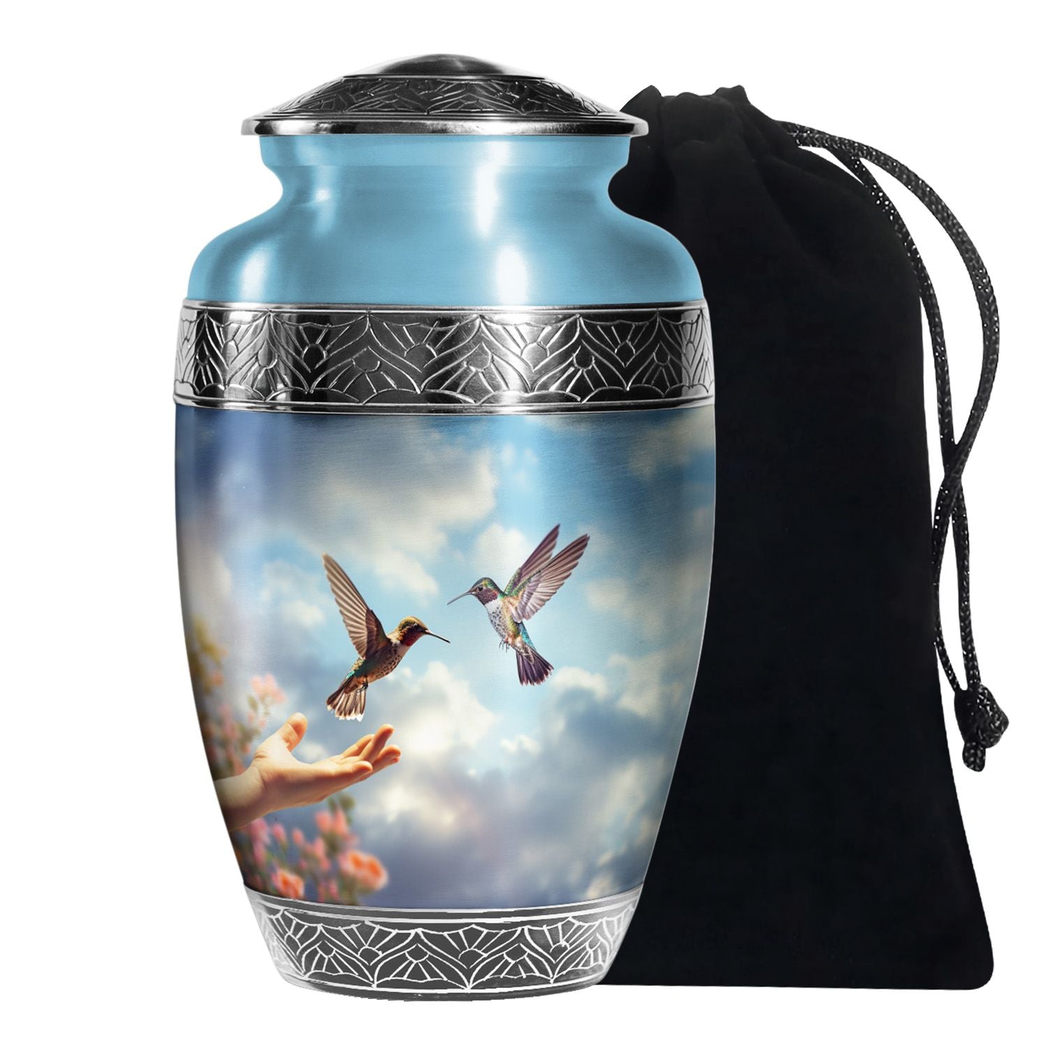 Couple Hummingbird Cremation Urn - Elegent Memorial Urn For Loved Ones