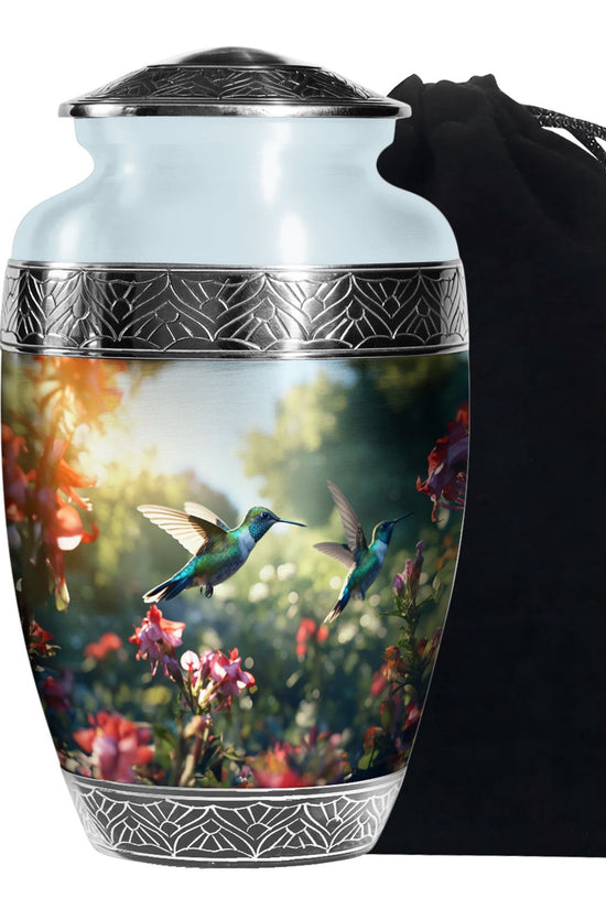 Peaceful Hummingbird Memorial Urn - Nature Funeral Urn For Loved Ones