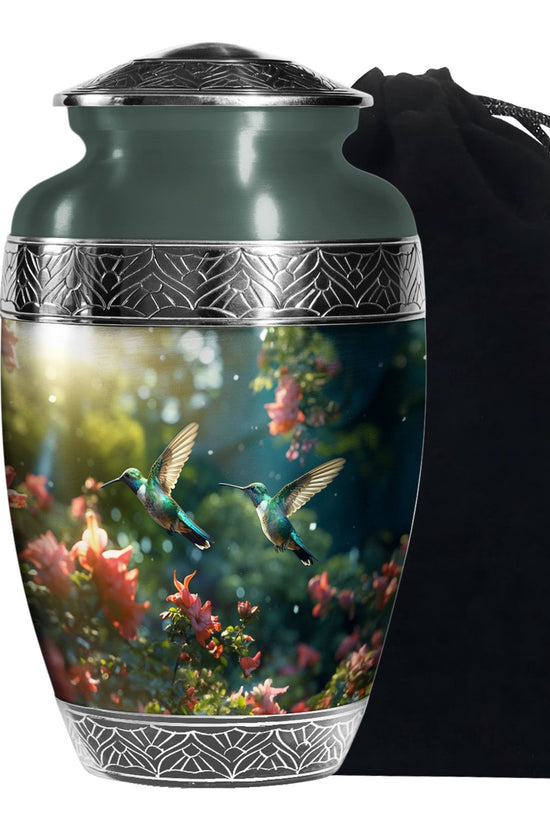 Flying Hummingbird Memorial Urn – Nature Inspired Funeral Urn For Ashes