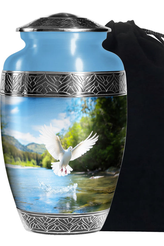 Nature Funeral Theme Urn - Dove Memorial Urn For Loved Ones