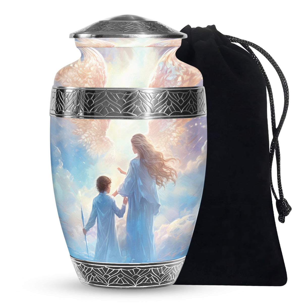 Angel Heaven Memorial Urn - Guardian Angel Cremation Urn For Adult Ashes