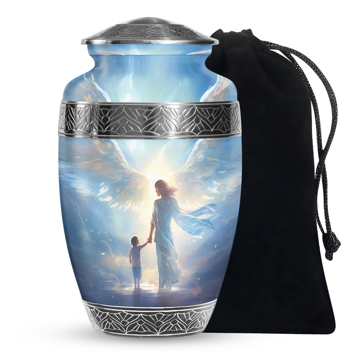 Divine Angel Light Memorial Urn - Spiritual Cremation Urn For Loved Ones