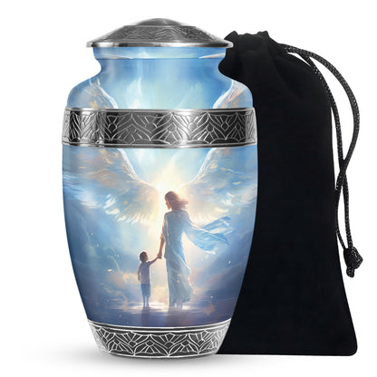 Divine Angel Light Memorial Urn - Spiritual Cremation Urn For Loved Ones