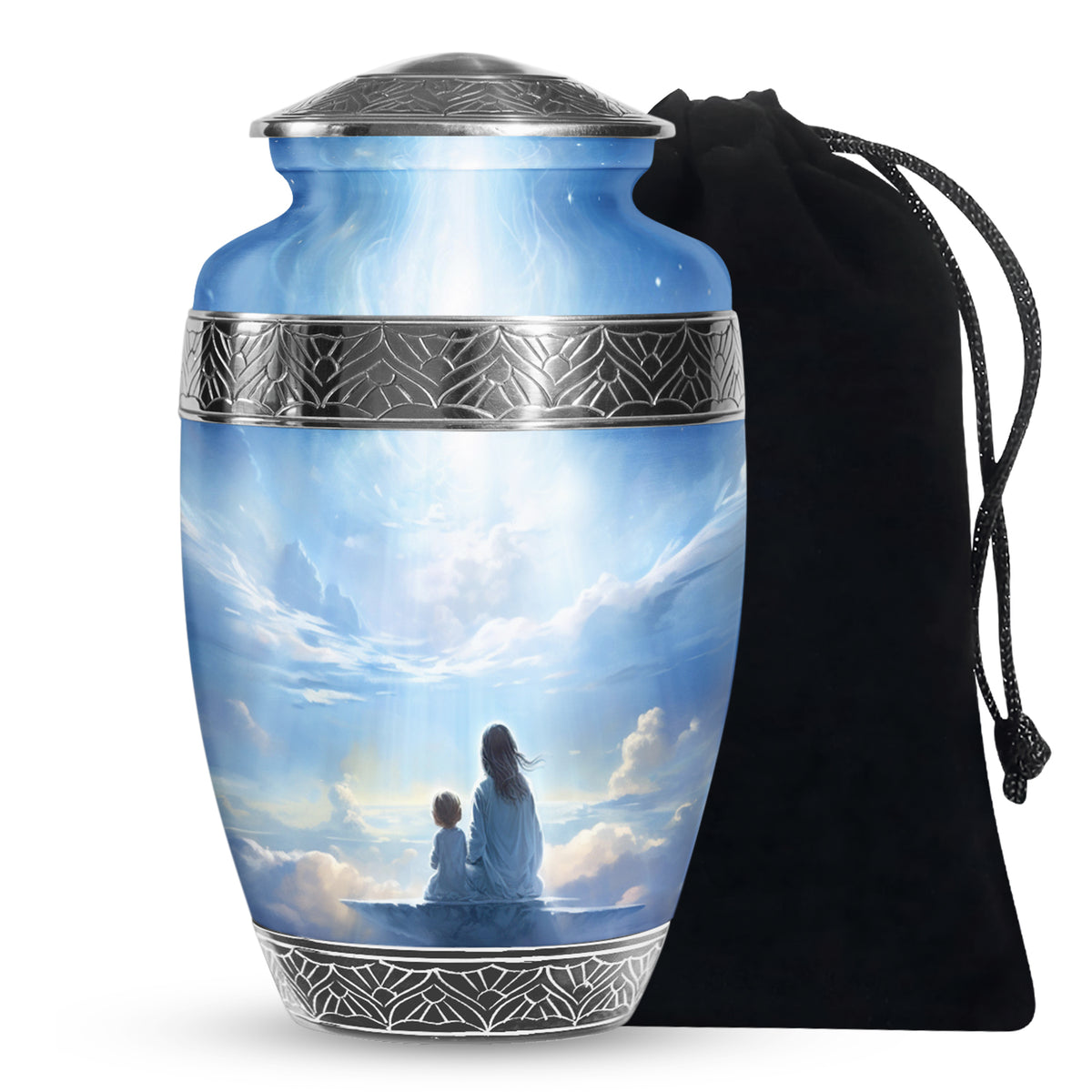 Heaven Cloud Memorial Urn - Peaceful Angel Cremation Urn For Male & Female