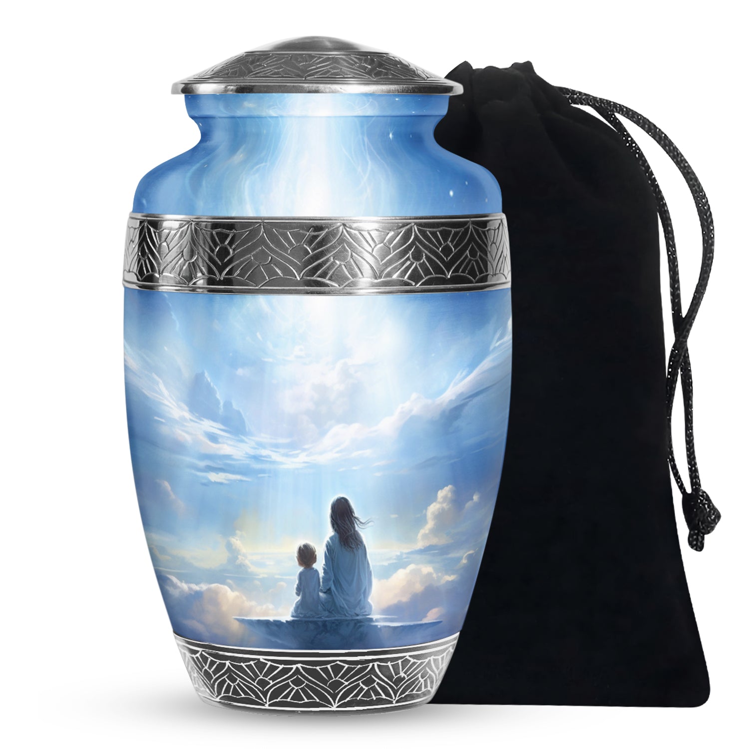Heaven Cloud Memorial Urn - Peaceful Angel Cremation Urn For Male & Female