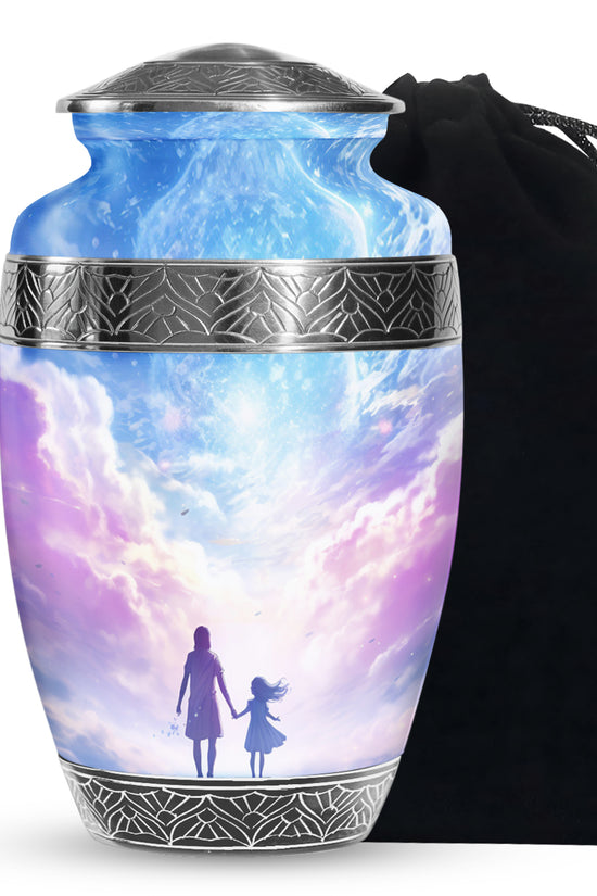 Peaceful Sky Memorial Urn - Heavenly Angel Cremation Urn For Loved Ones