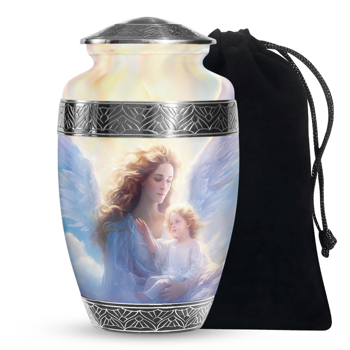Guardian Angel Memorial Urn - Spiritual Cremation Urn For Human Ashes