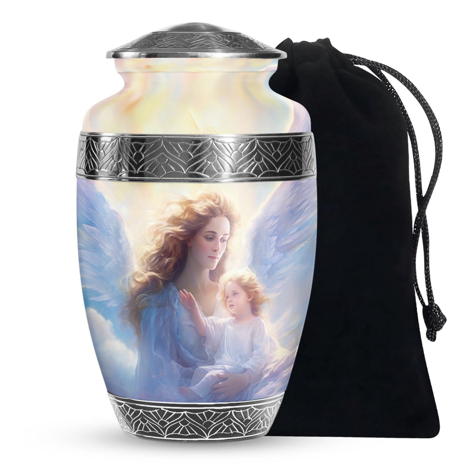 Guardian Angel Memorial Urn - Spiritual Cremation Urn For Human Ashes