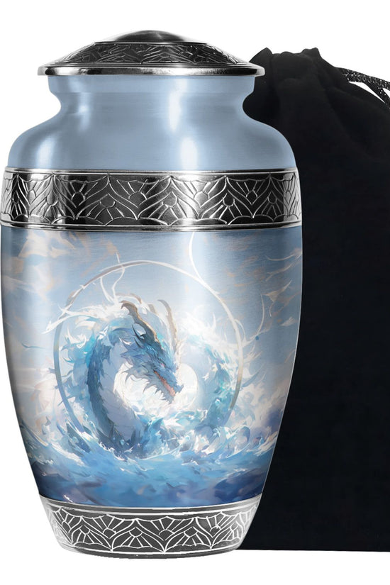 BlueImperial Dragon Memorial Urn For Human Ashes - Decorative Funeral Urn