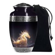 Black Shadow Dragon Cremation Urn For Ashes - Elegant Memorial Urn