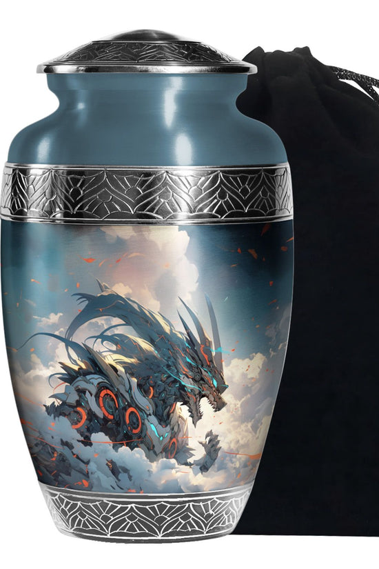 Dragon Warrior Memorial Urn For Adults - Premium Funeral Urn For Adult Ashes