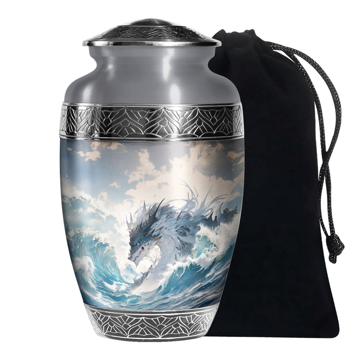 Dragon Mountain Fantasy Cremation Urn - Burial Urn For Adult Ashes