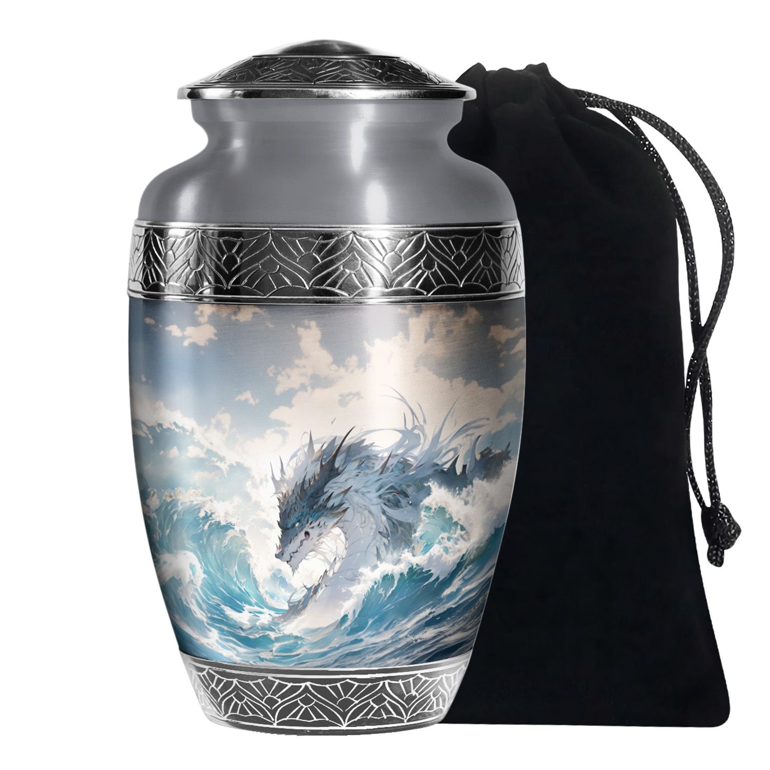 Dragon Mountain Fantasy Cremation Urn - Burial Urn For Adult Ashes