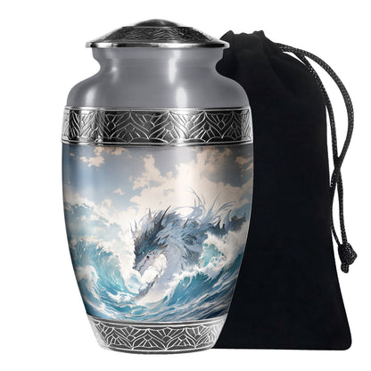 Dragon Mountain Fantasy Cremation Urn - Burial Urn For Adult Ashes