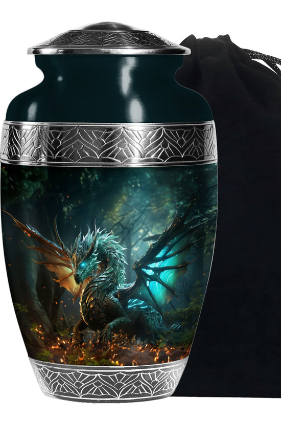 Dragon Galaxy Funeral Urn For Adults - Celestial Aluminium Ashes Urn