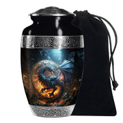 Purple Mystic Dragon Cremation Urn For Ashes - Fantasy Memorial Urn