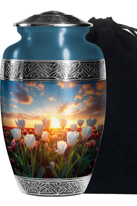 Serene Sunset Tulip Urn - Premium Memorial Urn For Loved Ones