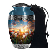 Serene Sunset Tulip Urn - Premium Memorial Urn For Loved Ones