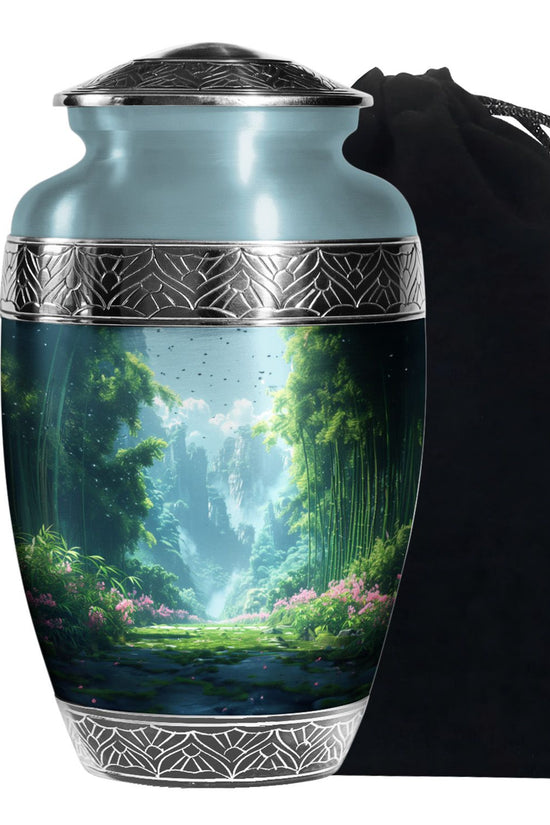 Forest Landscape Funeral Urn - Nature Cremation Urn For Human Ashes