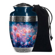 Pink Fantasy Floral Urn - Elegant Memorial Cremation Urn For Ashes