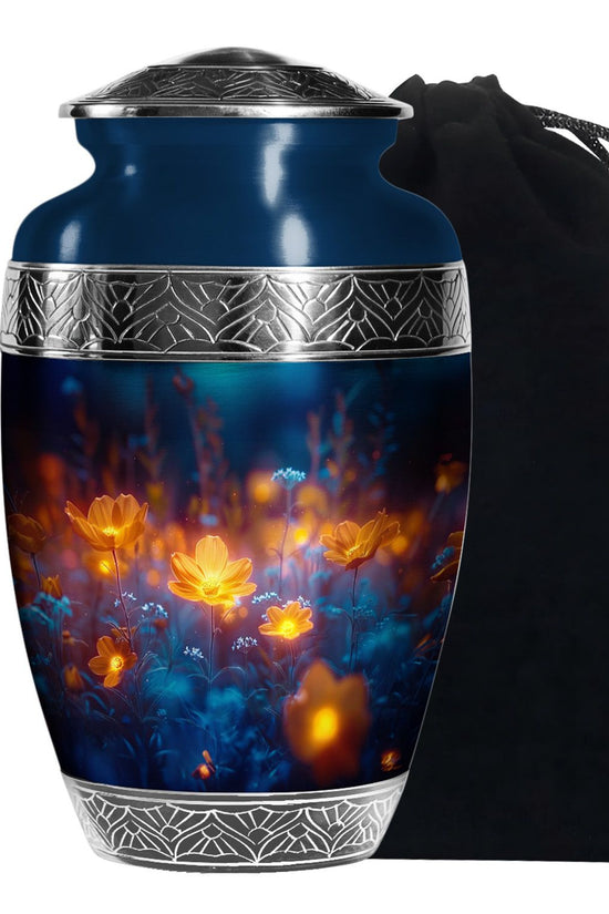 Glowing Beautiful Flower Memorial - Large Cremation Urn For Loved Ones