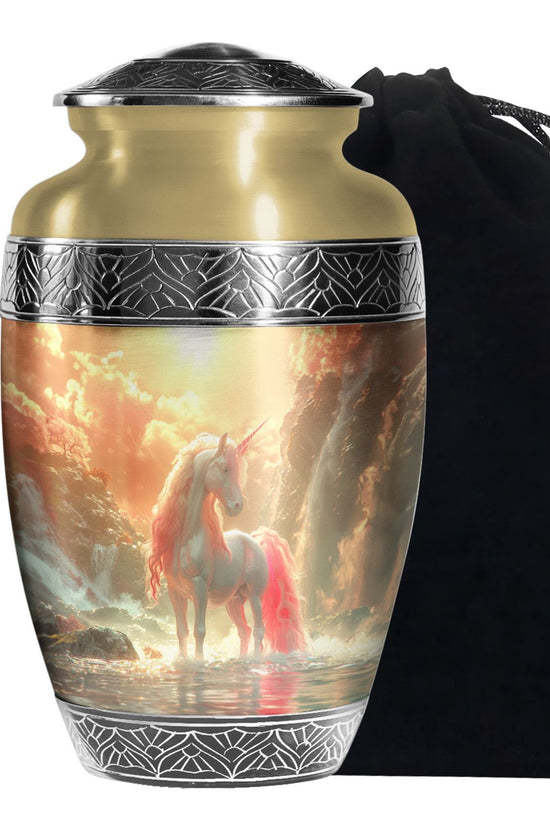 Unicorn Theme Memorial Urn - Beautiful Cremation Urn For Human Ashes