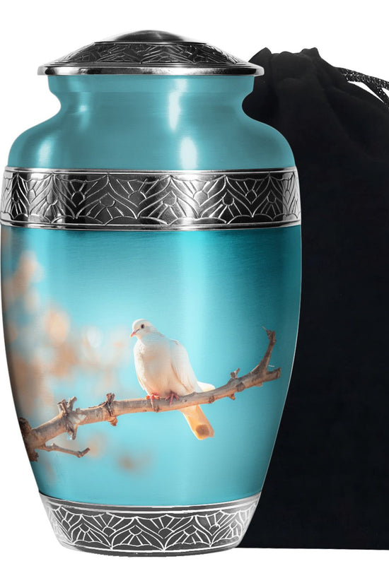 Dove Funeral Urn - Large Memorial Urn For Male & Female