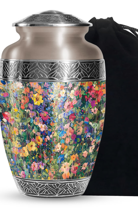 Beautiful Artistic Flower Cremation Urn - Elegant Memorial Urn For Ashes