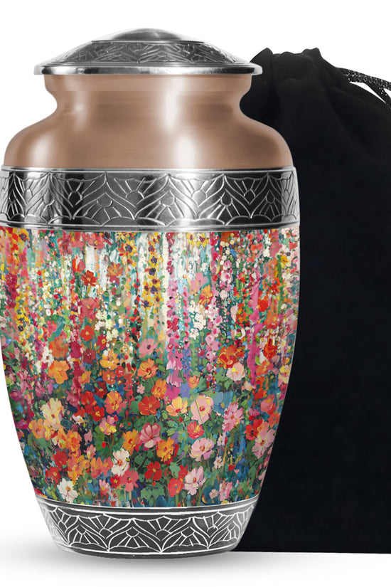 Artistic Flower Memorial Urn - Cremation Urn For Adult Ashes