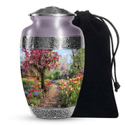 Beautiful Flower Garden Funeral Urn - Cremation Urn For Adult Ashes