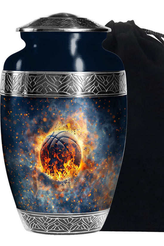 Basketball Funeral Urn - Aluminum Urn For Human Ashes