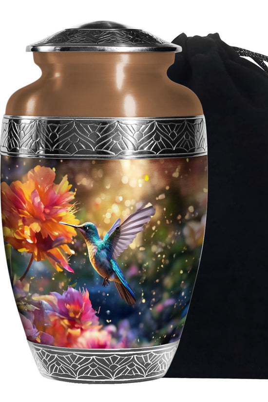 Nature Hummingbird Cremation Urn - Decorative Cremation Urn For Loved Ones