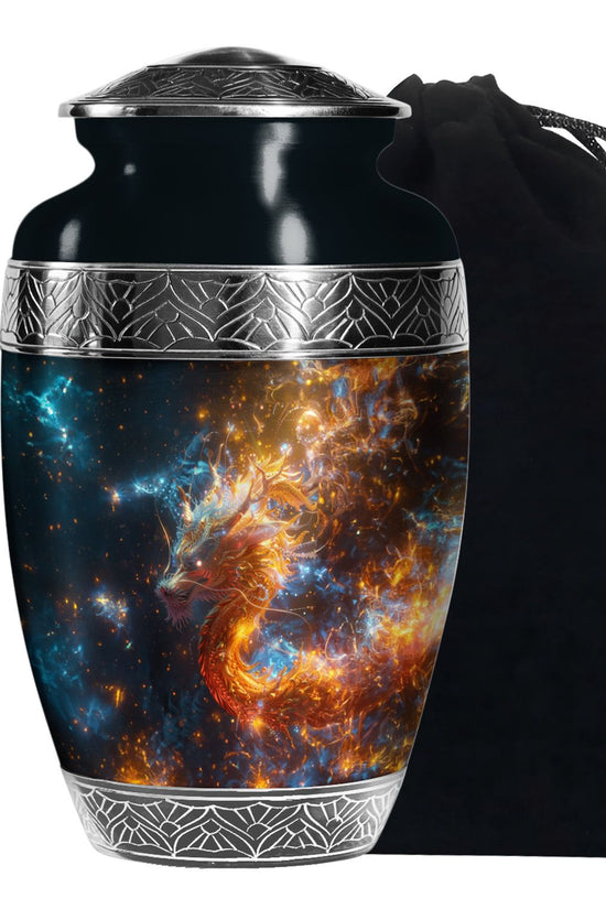 Royal Dragon King Memorial Urn For Human Ashes - Luxury Aluminium Urn
