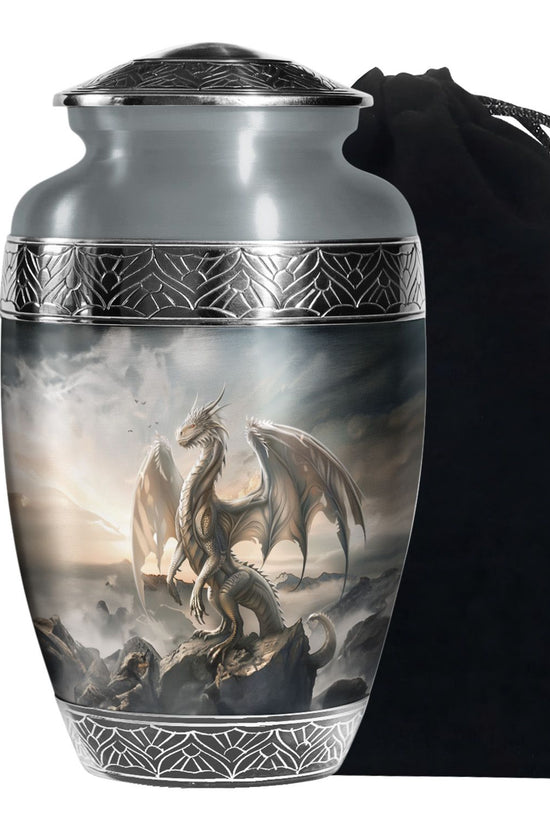Black Dragon Cremation Urn - Elegant Funeral Urn For Human Ashes