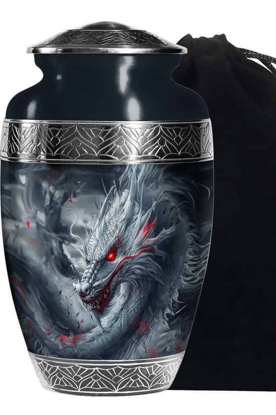 Dragon Funeral Urn For Human Ashes - Large Aluminium Urn For Adult Ashes