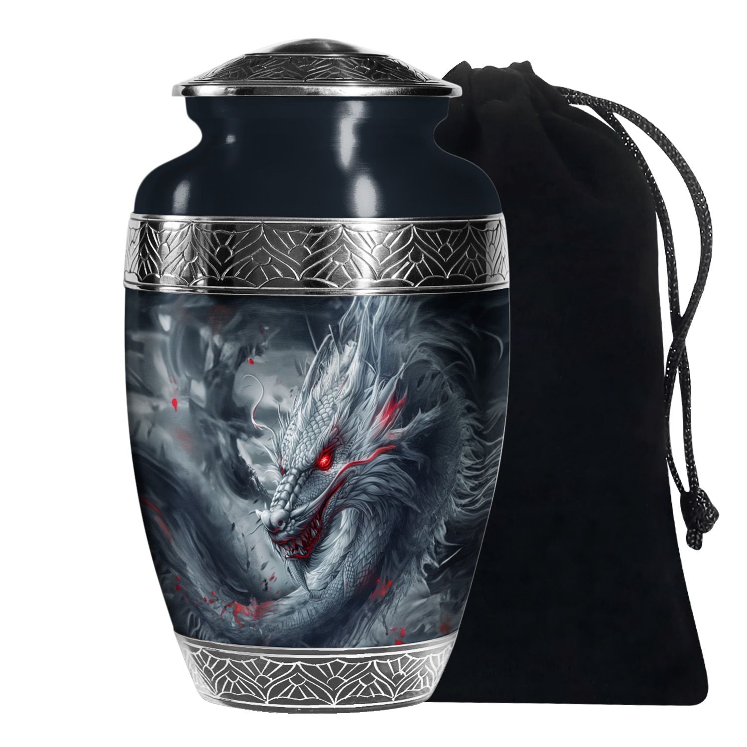 Dragon Funeral Urn For Human Ashes - Large Aluminium Urn For Adult Ashes
