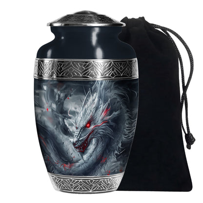 Dragon Funeral Urn For Human Ashes - Large Aluminium Urn For Adult Ashes