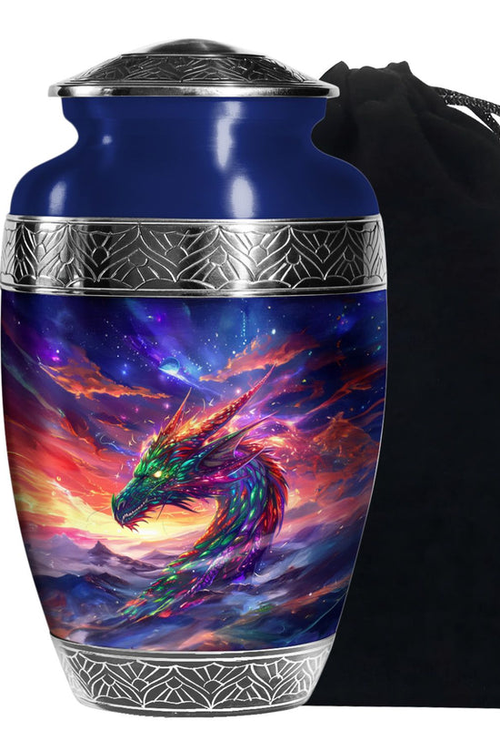 Dragon Flame Funeral Urn For Adults - Decorative Cremation Urn For Ashes