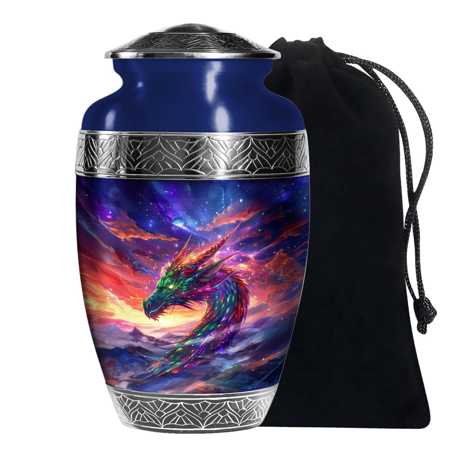 Dragon Flame Funeral Urn For Adults - Decorative Cremation Urn For Ashes